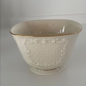 Vintage Lenox Canterbury Cream Bowl with Gold Trim